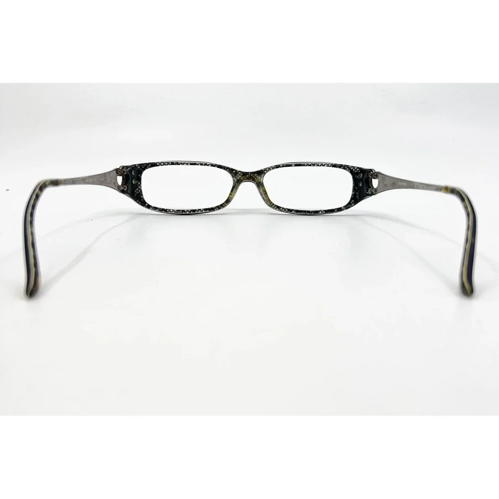 bebe Eyeglasses Womens Black Heart Rhinestone Lace 135 51-16-135